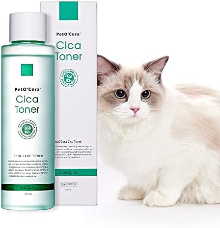 Breezytail Peto'cera CICA טונר - טיפול באקנה חתול | הקלה על נקודה חמה לחתול | פיתרון של חתול Blackhead | טונר מרגיע חתול